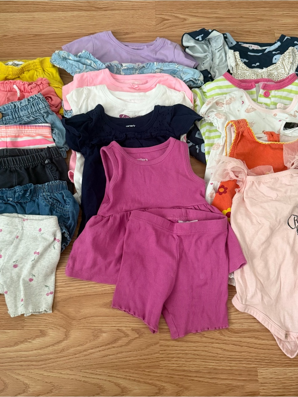 Mixed lot baby girl Girls Ribbed Tank & Shorts Set one piece summer 6-9 months